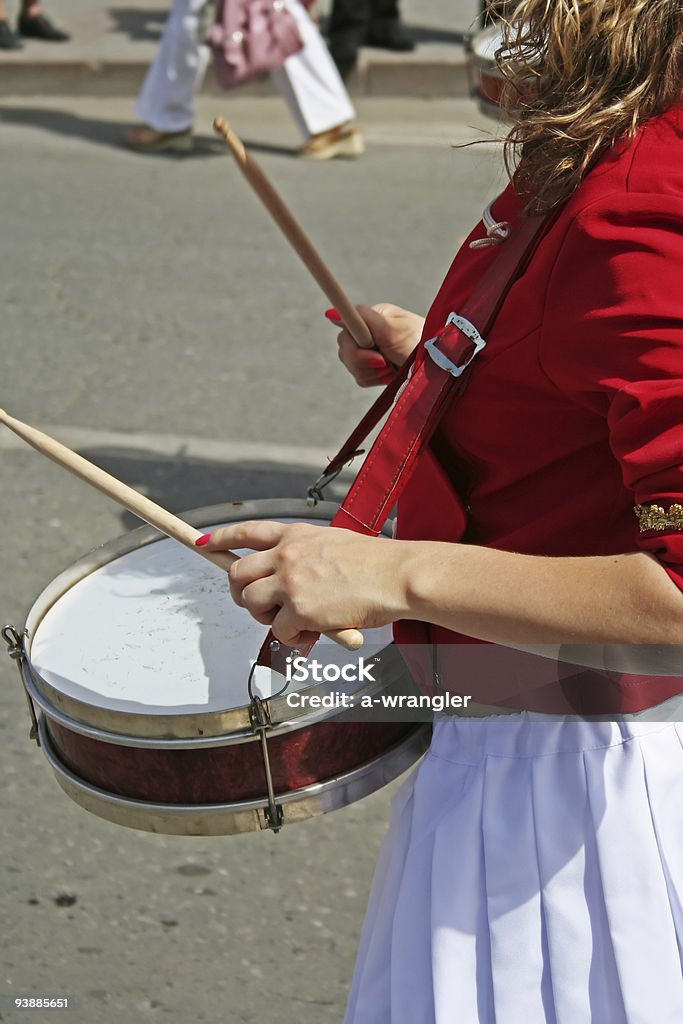 Schlagzeuger Mädchen. - Lizenzfrei Attraktive Frau Stock-Foto