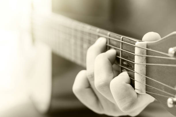 istock Close-Up Of Hand Playing Guitar 938858286