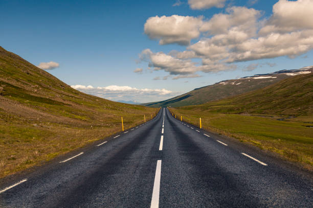 istock Empty road in barren Icelandic landscape 938861630