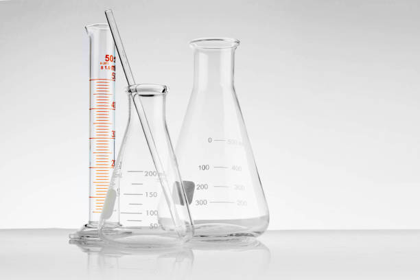 istock Laboratory glassware instruments empty equipment for chemical lab in realistic 938862528