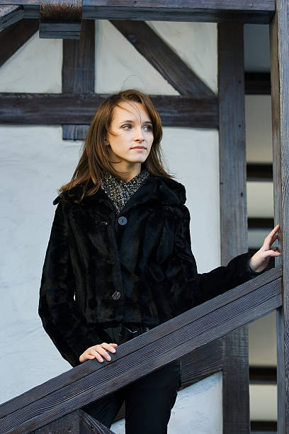istock Beautiful woman on a porch. 93886327