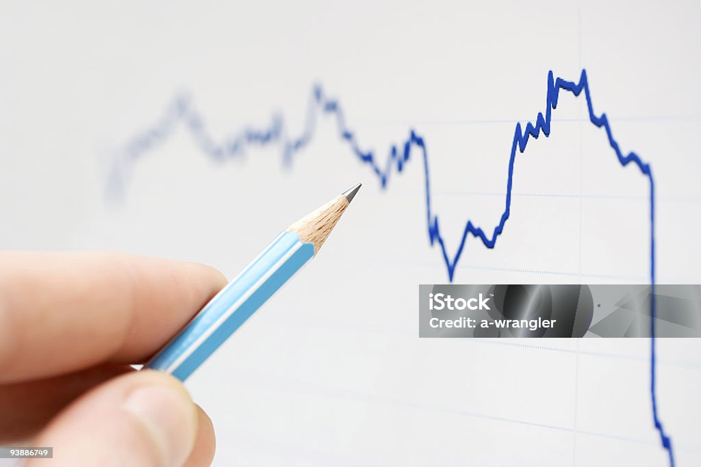 Фондовый рынок графики - Стоковые фото Диаграмма роялти-фри