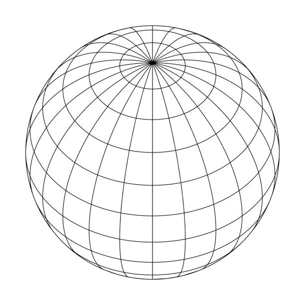 планета земля глобус сетки меридианов и параллелей, или широты и долготы. иллюстрация 3d вектора - striped mesh abstract wire frame stock illustrations