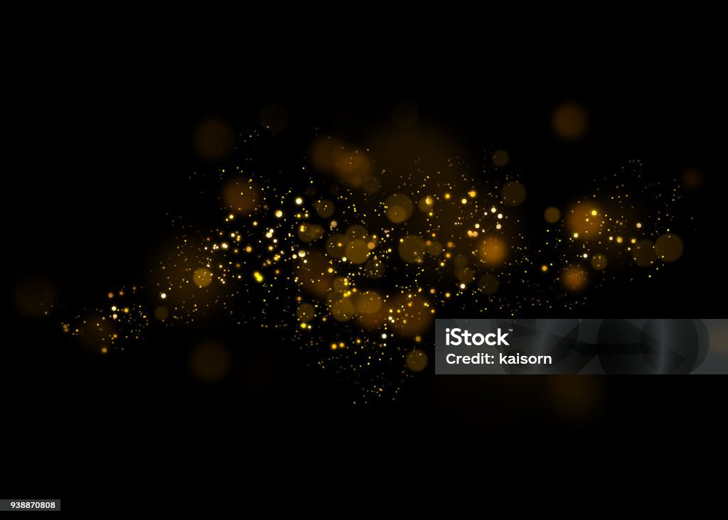 Luz estrella brillante oro y bokeh. Elemento de fondo abstracto de polvo mágico para su producto. - Foto de stock de Relumbrante libre de derechos