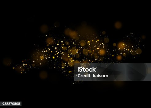 istock Gold glittering star light and bokeh.Magic dust abstract background element for your product. 938870808