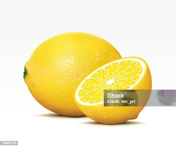 Ilustración de Limones y más Vectores Libres de Derechos de Alimento - Alimento, Amarillo - Color, Blanco - Color