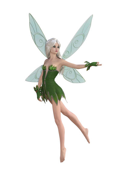 istock Beautiful Fairy isolated on white, 3d render 938886310