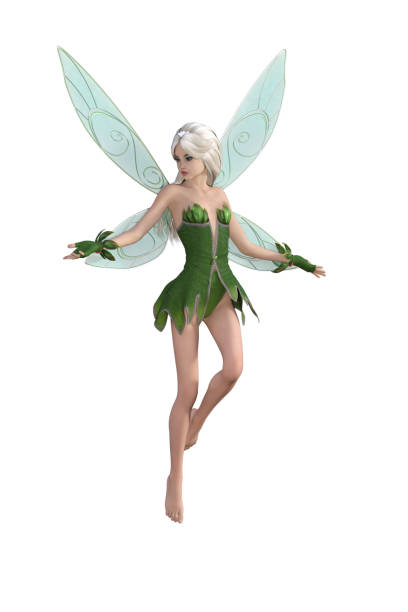 istock Beautiful Fairy isolated on white, 3d render 938886312