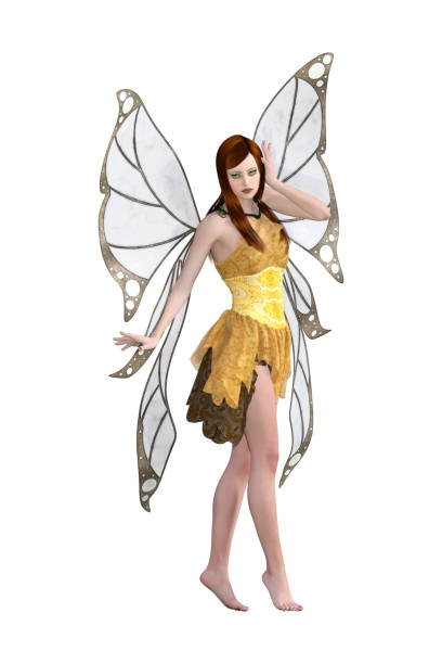 istock Beautiful Fairy isolated on white, 3d render 938886400