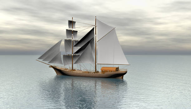 istock Merchand ship on a beautiful sunset, 3d rendering 938893560