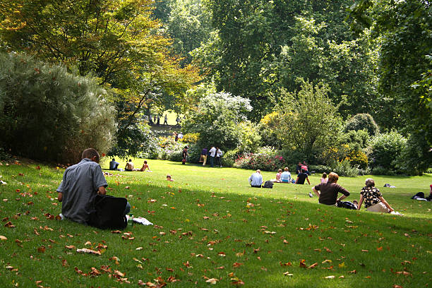 istock The people have a rest in park 93889420