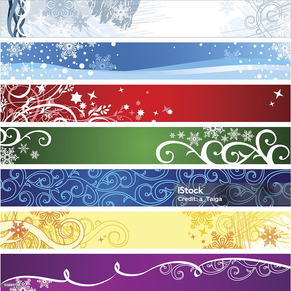 banners de inverno com espaço para o seu texto/Vetores - Royalty-free Abstrato arte vetorial