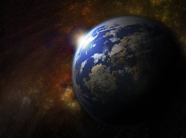 istock Earth with the rising sun 93890188