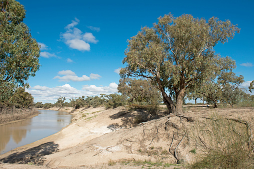 The Darling river in the far west of New South Wales.The third longest river in Australia.