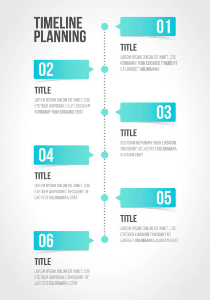 ilustrações de stock, clip art, desenhos animados e ícones de timeline infographics template, workflow layout, diagram, number step up options in vector illustration. - vertical