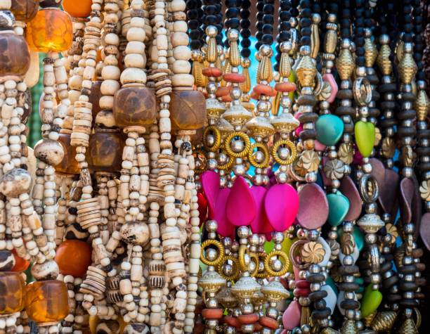 istock Group Of Colourful Bead Necklaces , India 938918826
