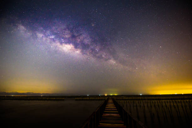 istock Milky way at the sea in dark night 938934862