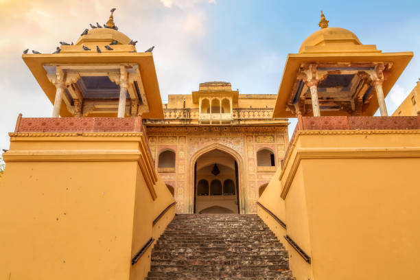 istock Amber Fort Jaipur red sandstone gateway with intricate artwork 938950890