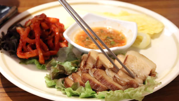 istock A plate of boiled pork. 938958918