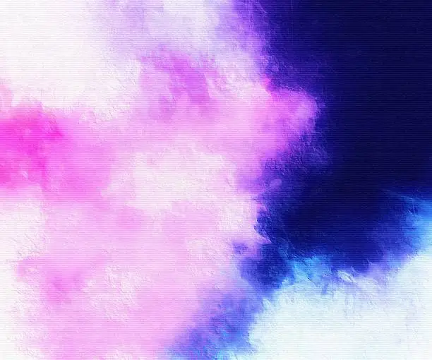 Photo of Abstract Blue pink and white Painting with Brush Strokes