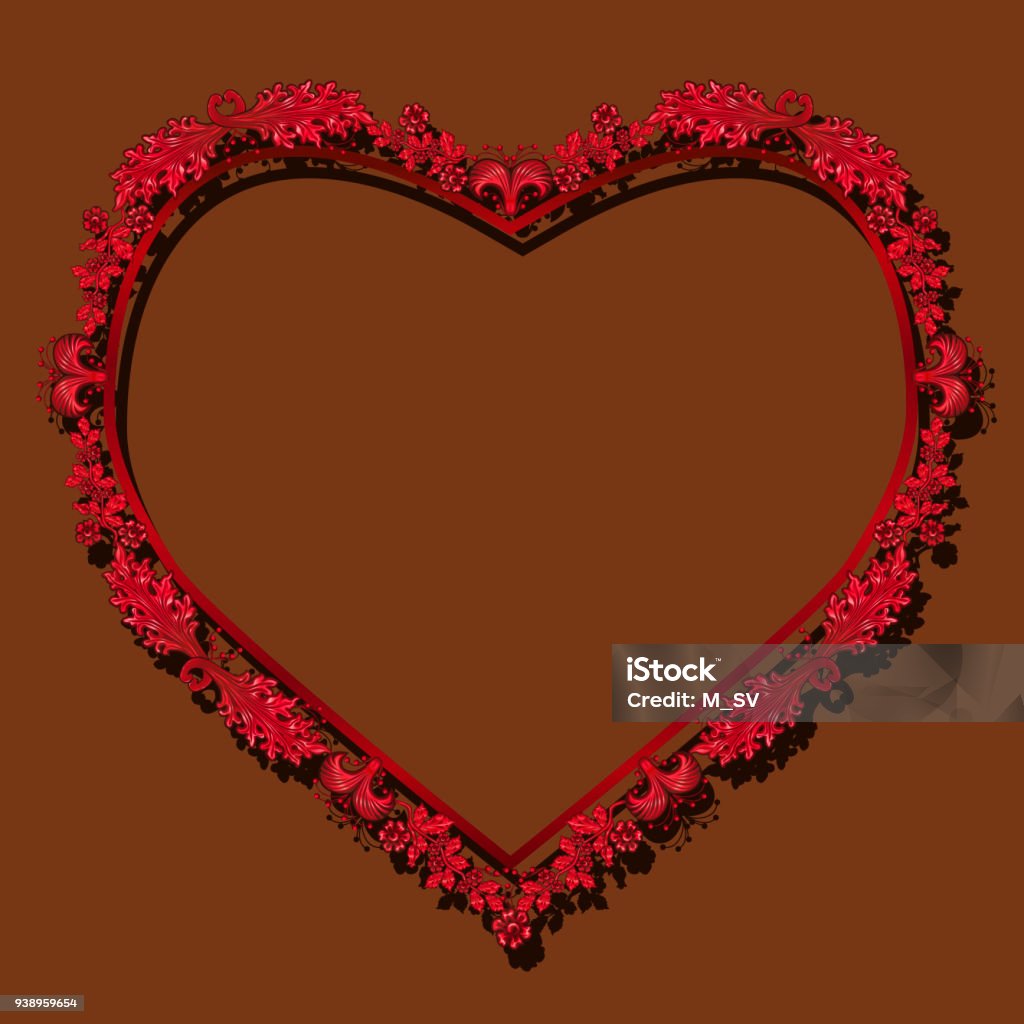 Frame Ruby Color With Shadow Stock Illustration - Download Image Now ...