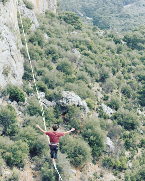 istock Walk a line in the sky.Turkish Highline Carnival in Antalya. 938980510
