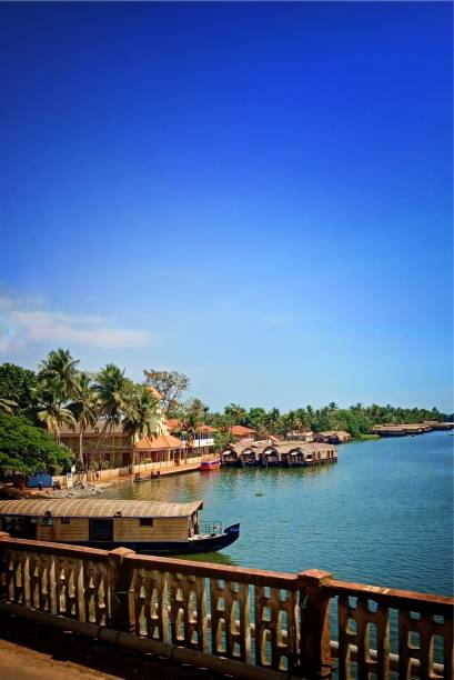 Houseboats and backwaters A typical view of a Kerala village ,shot from alappuzha featuring the back waters kerala south india stock pictures, royalty-free photos & images