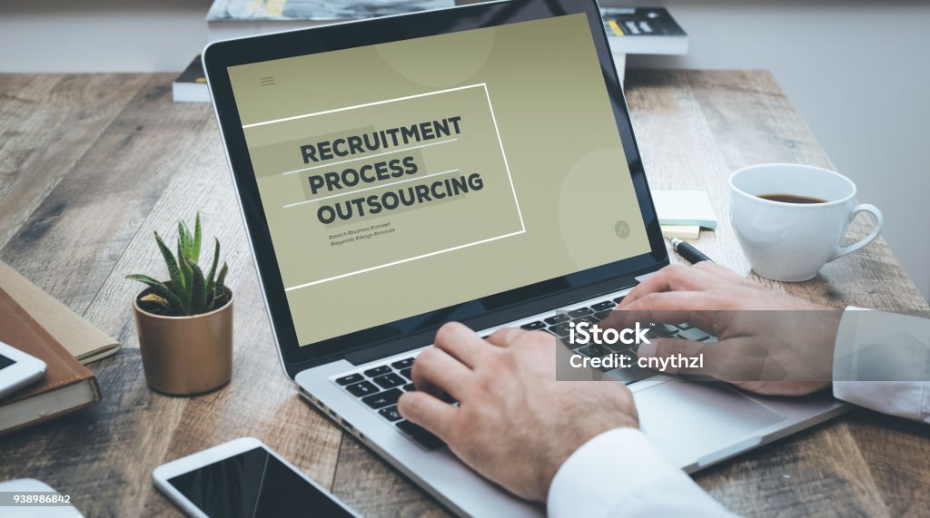 RECRUITMENT PROCESS OUTSOURCING CONCEPT Human Resources Stock Photo