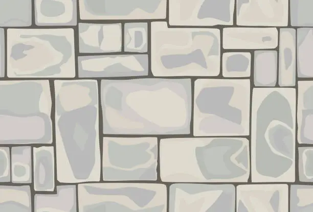 Vector illustration of seamless pattern of stones