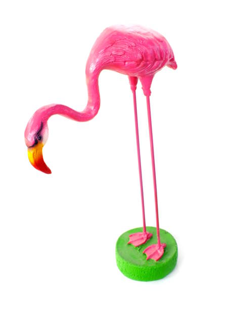 istock pink ceramic flamingo figures with white background 939000630