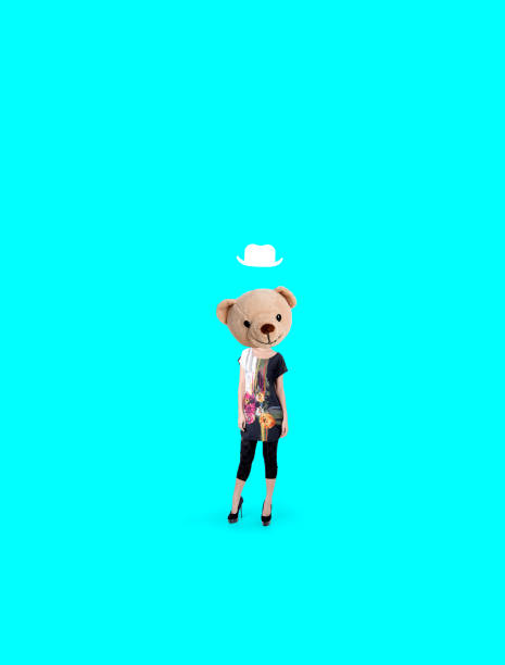 art collage Concept Bear or Minimal collage art