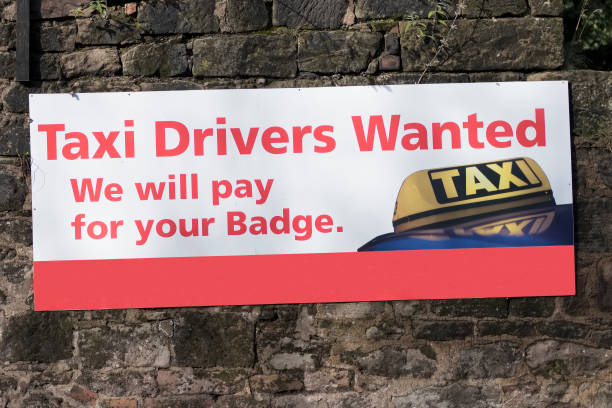 таксисты хотели лондон нью-йорк возможности трудоустройства uber - new opportunities audio стоковые фото и изображения