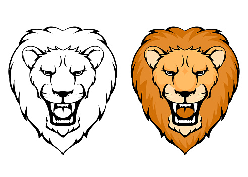 Lion Line Art free vector | Download it now!