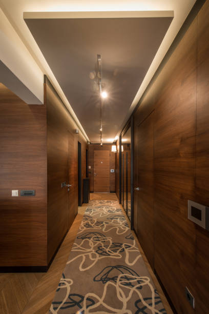 istock Luxury apartment interior, brown corridor 939017258