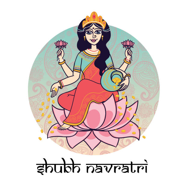 Goddess Lakshmi Stock Illustration - Download Image Now - Goddess Lakshmi,  Adult, Beauty - iStock