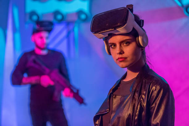 istock Beautiful Woman in VR Headset 939019028