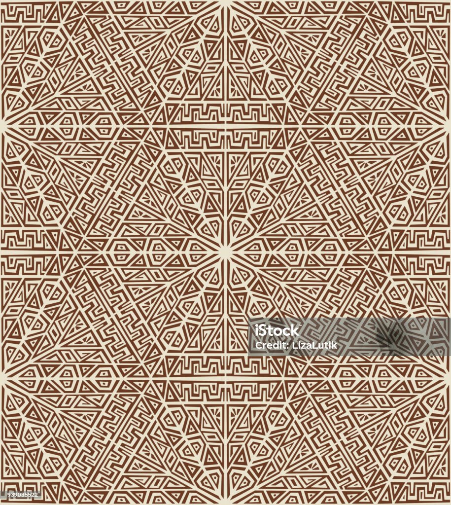 Creative Vector Seamless Pattern Creative Ethnic Style Square Seamless Pattern. Unique geometric vector swatch. Perfect for screen background, site backdrop, wrapping paper, wallpaper, textile and surface design. Trendy boho tile. Pattern stock vector
