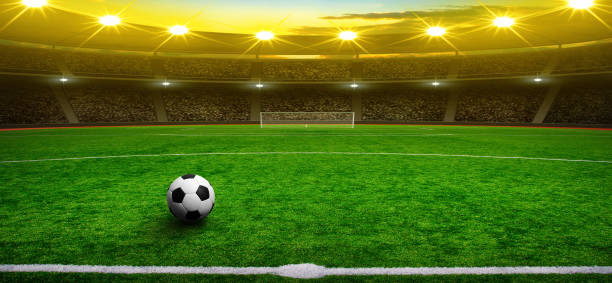 istock Soccer ball on stadium 939035580
