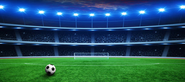 istock Soccer ball on stadium 939035654