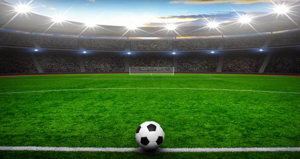 istock Soccer ball on stadium 939035676