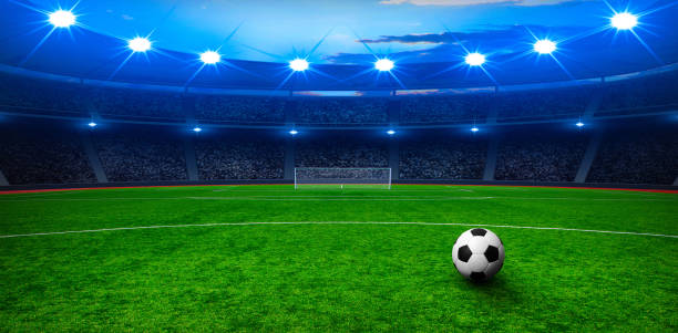 istock Soccer ball on stadium 939035678