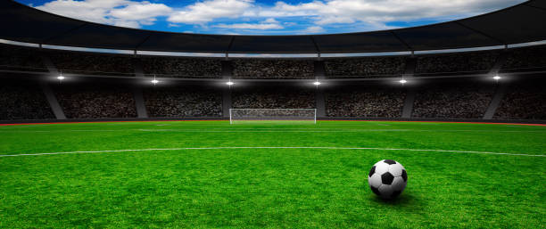 istock Soccer ball on stadium 939035698