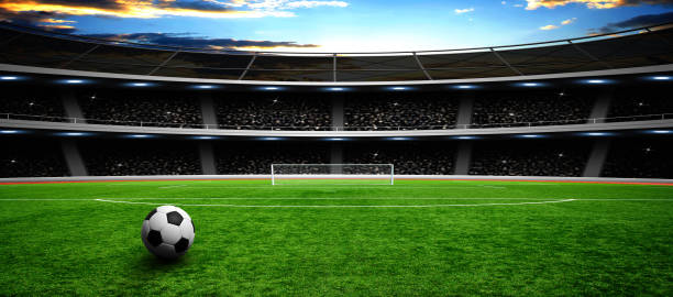 istock Soccer ball on stadium 939035712