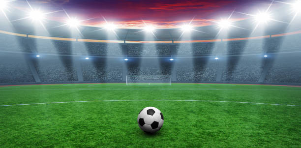 istock Soccer ball on stadium 939035746