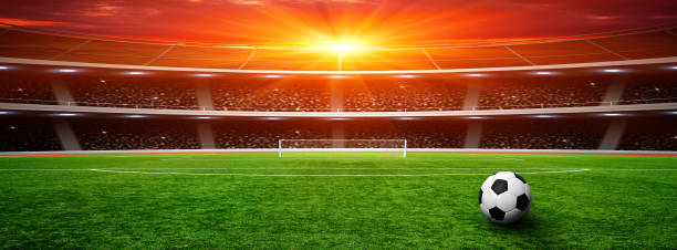 istock Soccer ball on stadium 939035752