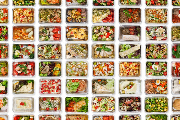 istock Set of take away food boxes at white background 939043796