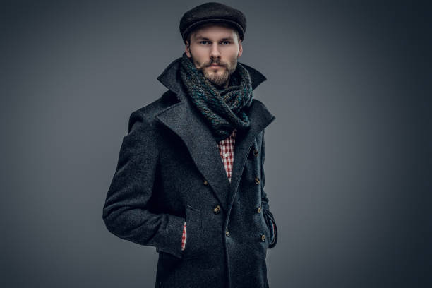 istock Portrait of bearded male in a wool cap. 939046496