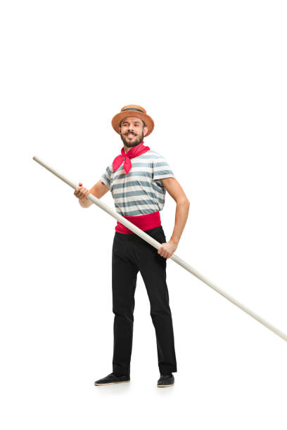 istock Caucasian man in traditional gondolier costume and hat 939046652