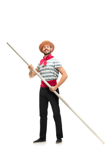 istock Caucasian man in traditional gondolier costume and hat 939046676