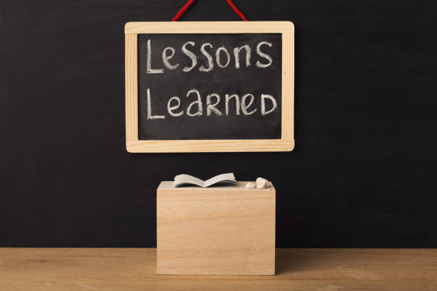istock Word lessons learned written on miniature chalkboard 939046860